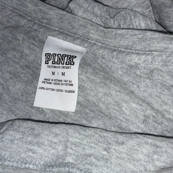 Women’ s Victoria’s Secret Pink Sequin Dog Shirt Preowned Size MEDIUM - Picture 3 of 3